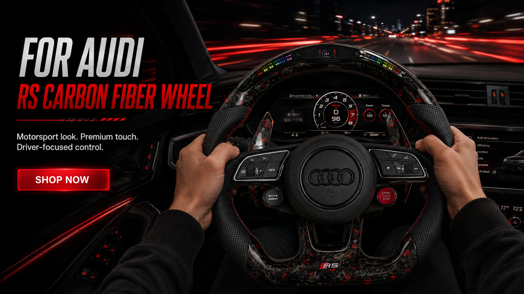 FOR AUDIPS CAPBON FIBER WHEEL-CJ Mod Garage