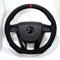 FOR Holden Commodore VE/Pontiac G8 Steering Wheel - Black Alcantara & Red Stripes & Airbag Cover - CJ Mod Garage &