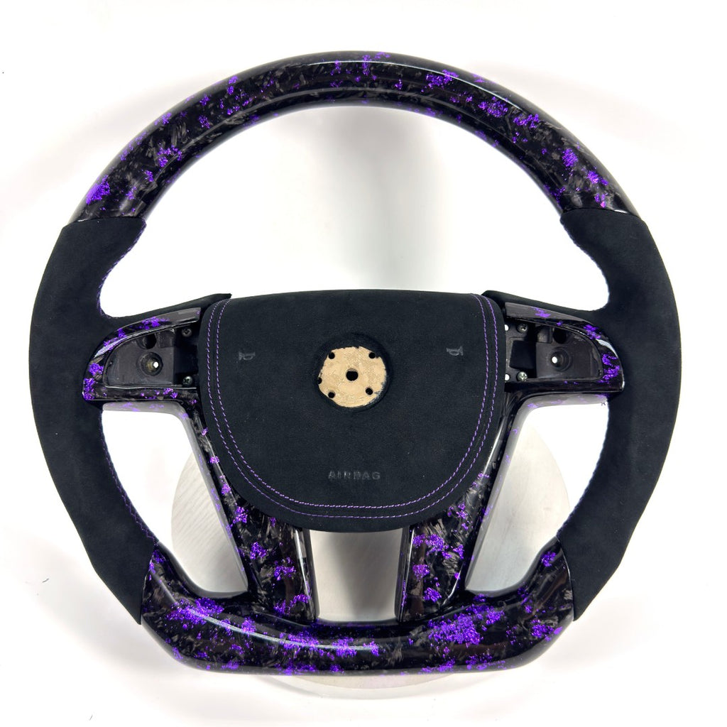 FOR Holden Commodore VE/Pontiac G8 Steering Wheel - Purple Forged Carbon Fiber & Black Alcantara & Airbag Cover - CJ Mod Garage &