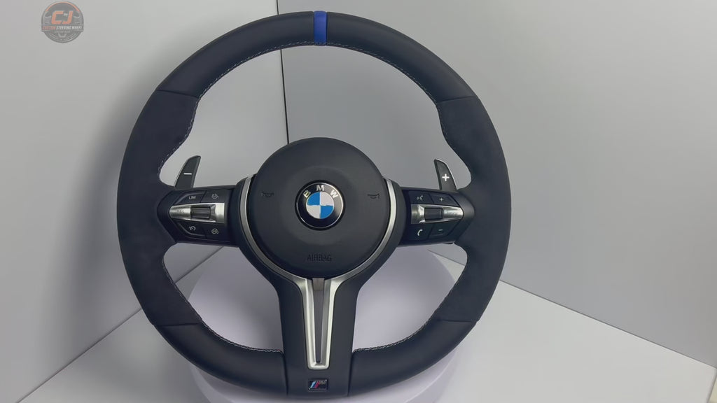 For BMW F10 F11 F15 F18 F20 F23 F25 F30 F32 F35 F40 F80 E84 E87 E90 E92 E93 2005-2019 Nappa Leather/Alcantara Steering Wheel - CJ Mod Garage 8