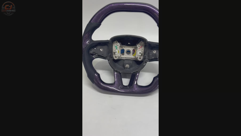 For Dodge Charger Challenger Hellcat Charger Durango SRT RT GT 2015-2023 Carbon Fiber Steering Wheel - CJ Mod Garage 76