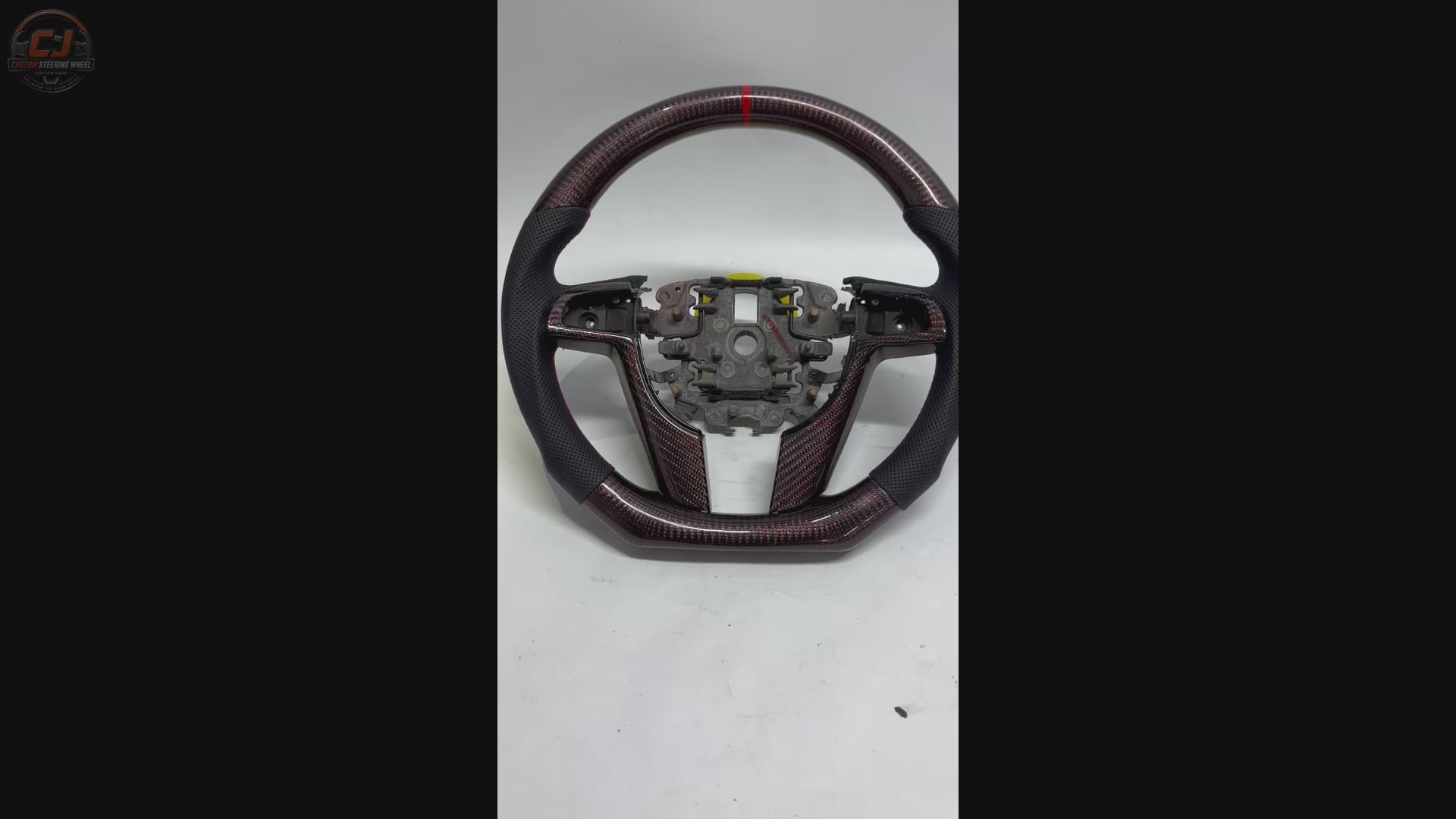 FOR Holden VE/Pontiac G8 Steering Wheel - Red Carbon Fiber & Black Perforated Leather - CJ Mod Garage & Video Showcase