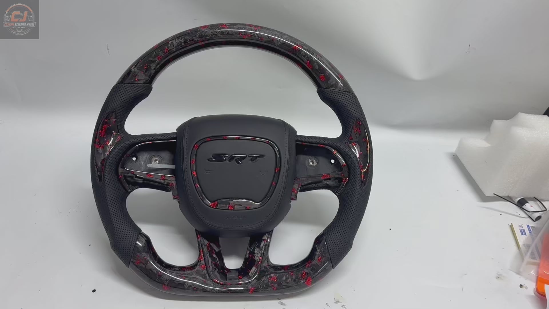 For Dodge Charger Challenger Hellcat Charger Durango SRT RT GT 2015-2023 Carbon Fiber Steering Wheel - CJ Mod Garage 52
