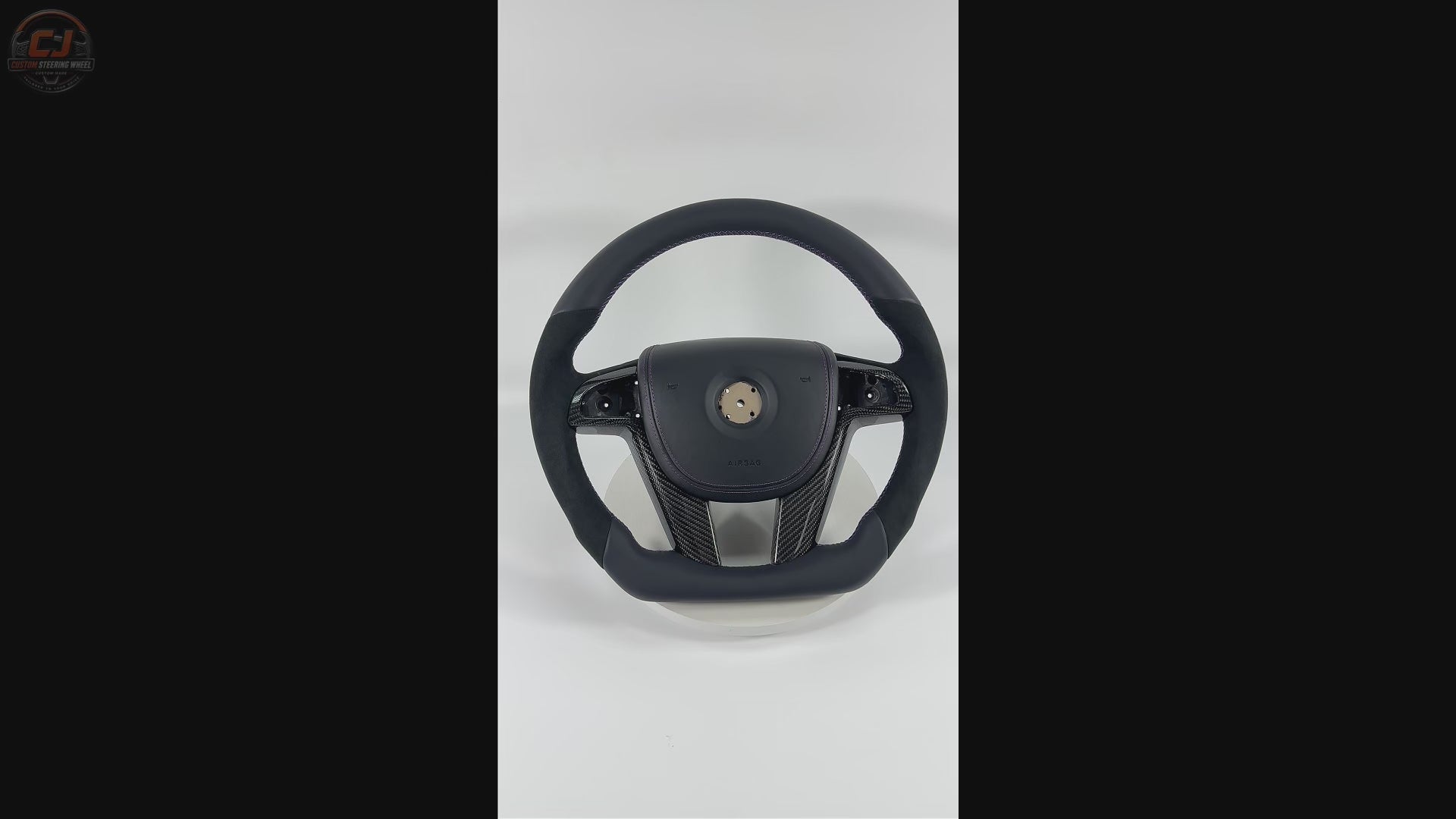 FOR Holden Commodore VE/Pontiac G8 Steering Wheel - Black Alcantara & Black Smooth Leather & Airbag Cover - CJ Mod Garage & Video Showcase