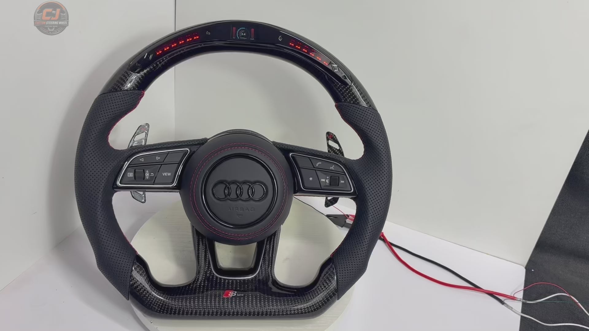 Carbon Fiber Audi Steering Wheel for A1 A3 A4 A5 A6 A7 C6 C7 S3 S4 S5 S7 Q3 Q5 Q7 SQ5 RS RS3 RS5 RS6 B8 B9 8P 8V R8 TT -CJ Mod Garage 50