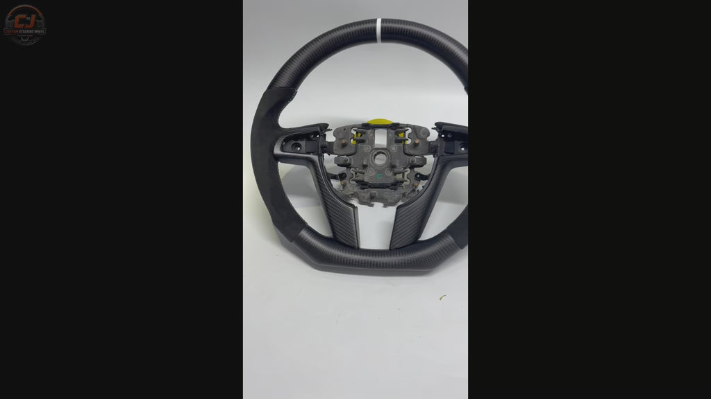 FOR Holden VE/Pontiac G8 Steering Wheel - Matte Black Carbon Fiber & Black Alcantara - CJ Mod Garage & Video Showcase