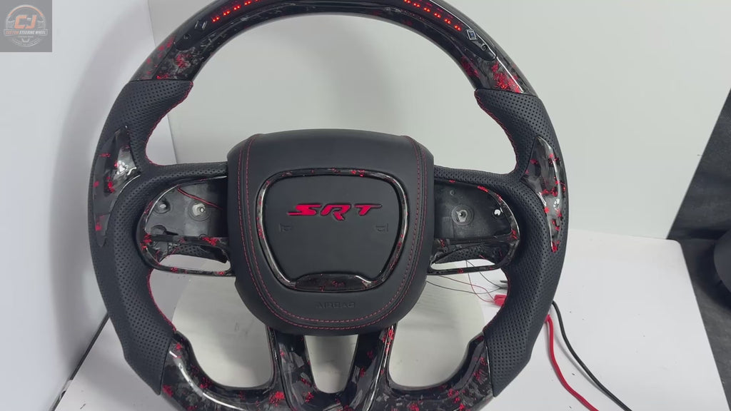 For Dodge Charger, Challenger, Hellcat Charger, Durango SRT, RT GT 2015-2023 Carbon Fiber Steering Wheel - CJ Mod Garage 8