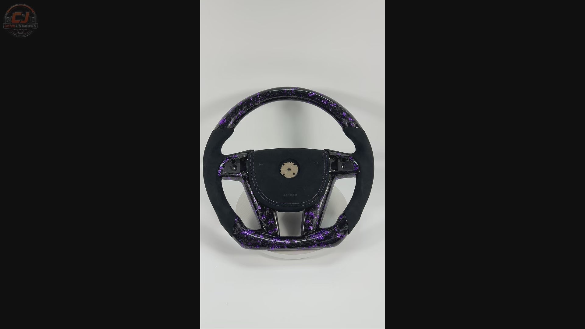 FOR Holden Commodore VE/Pontiac G8 Steering Wheel - Purple Forged Carbon Fiber & Black Alcantara & Airbag Cover - CJ Mod Garage & Video Showcase