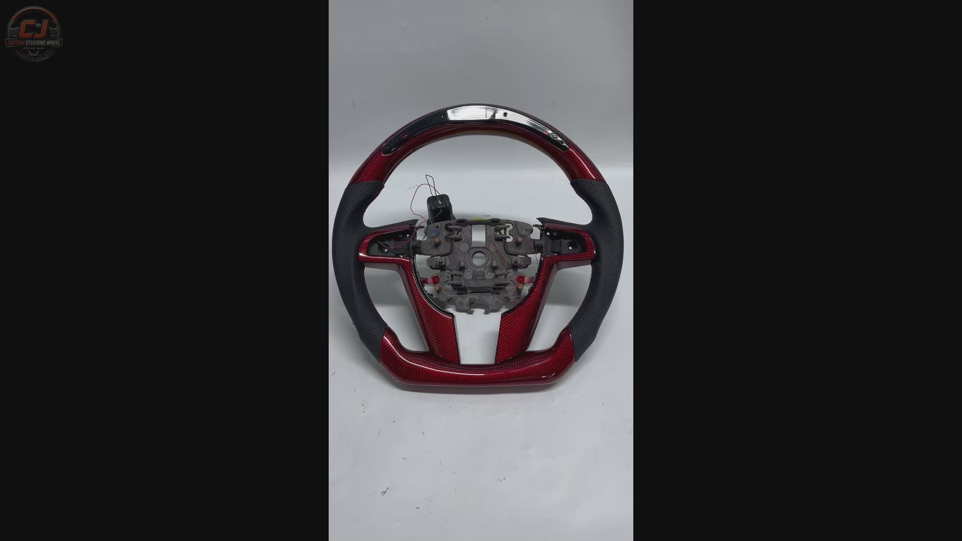 FOR Holden VE/Pontiac G8 Steering Wheel - Red Carbon Fiber & Black Perforated Leather & LED - CJ Mod Garage & Video Showcase