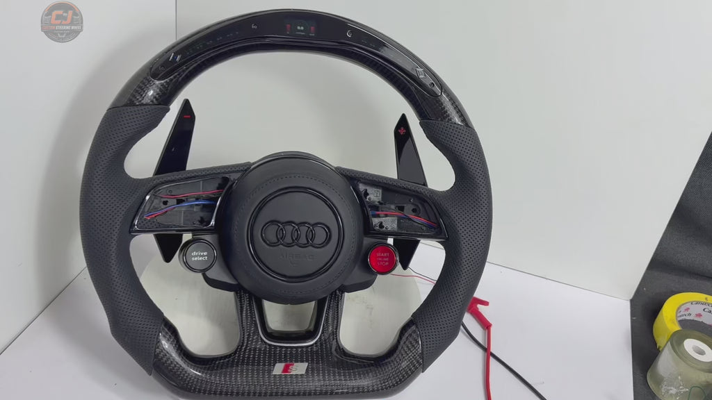 Carbon Fiber Audi Steering Wheel for A1 A3 A4 A5 A6 A7 C6 C7 S3 S4 S5 S7 Q3 Q5 Q7 SQ5 RS RS3 RS5 RS6 B8 B9 8P 8V R8 TT -CJ Mod Garage 46
