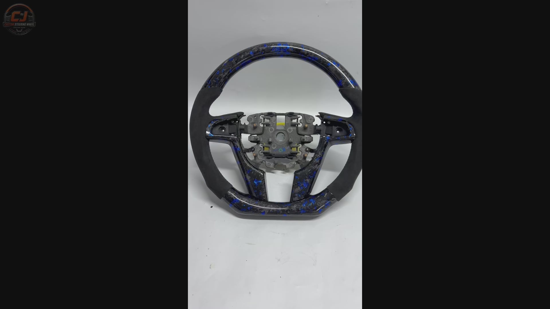 FOR Holden VE/Pontiac G8 Steering Wheel - Blue Forged Carbon Fiber & Black Alcantara - CJ Mod Garage & Video Showcase