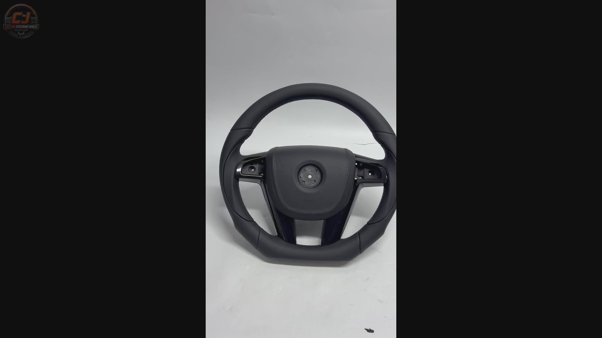 FOR Holden Commodore VE/Pontiac G8 Steering Wheel - Black Smooth Leather & Black Smooth Leather Airbag Cover - CJ Mod Garage & Video Showcase