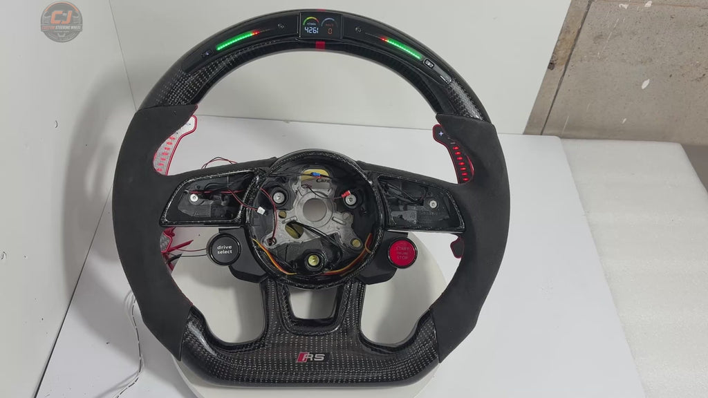 Carbon Fiber Audi Steering Wheel for A1 A3 A4 A5 A6 A7 C6 C7 S3 S4 S5 S7 Q3 Q5 Q7 SQ5 RS RS3 RS5 RS6 B8 B9 8P 8V R8 TT -CJ Mod Garage 54
