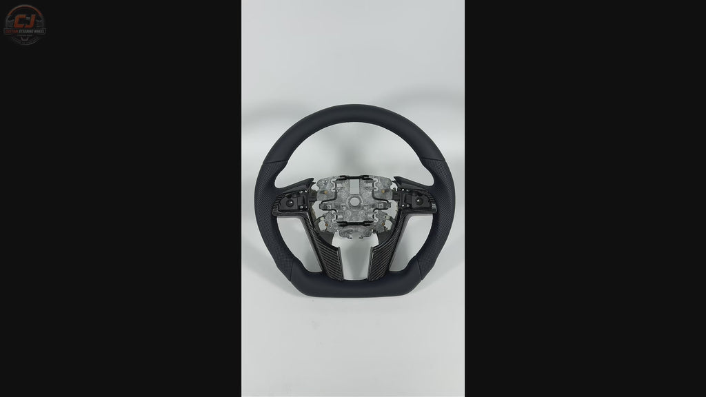 FOR Holden Commodore VE/Pontiac G8 Steering Wheel - Black Smooth Leather & Black Perforated Leather - CJ Mod Garage & Video Showcase