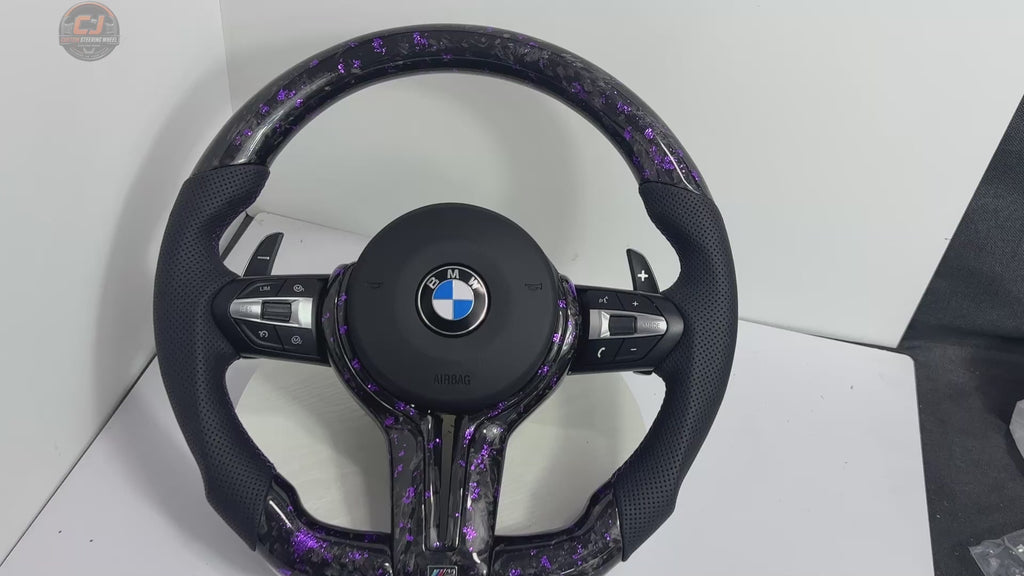 Forged Carbon Fiber Steering Wheel for BMW F10 F11 F15 F18 F20 F23 F25 F30 F32 F35 F40 F80 E84 E87 E90 E92 E93 2005~2019-CJ Mod Garage 16