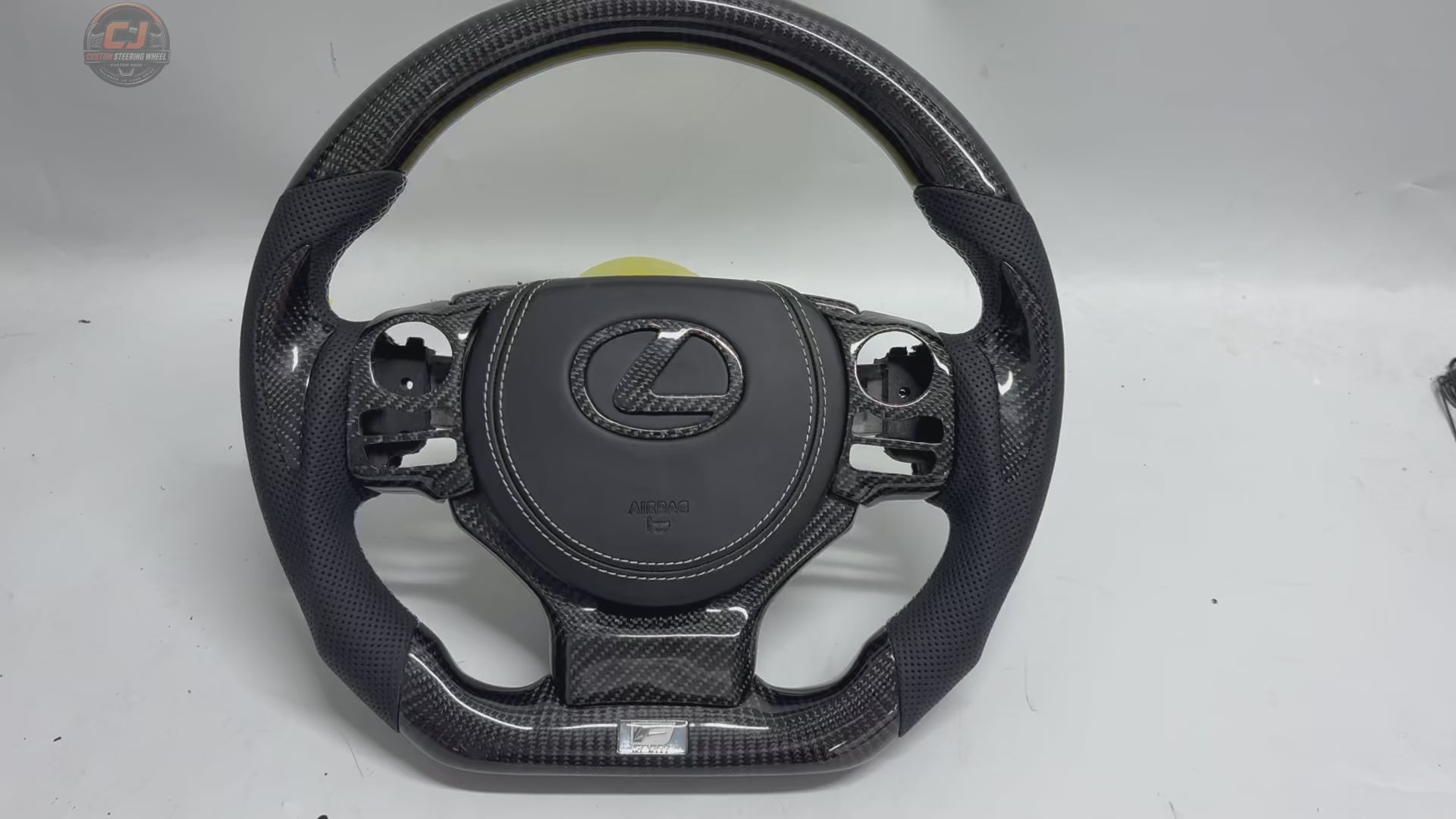 Premium Lexus Steering Wheel Video Showcasing Carbon Fiber Construction Black Leather Grips Included Airbag Cover And Detailed Craftsmanship For Lexus IS 2014 2020 RC 2015 2020 GS 2013 2020 NX 2015 2021 CT 2014 2022 CJ Mod Garage