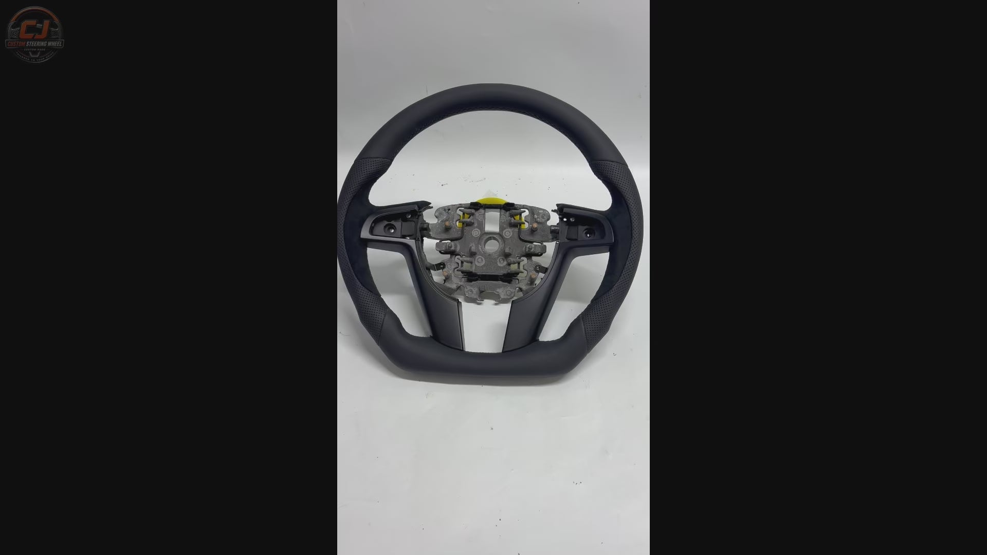 FOR Holden Commodore VE/Pontiac G8 Steering Wheel - Black Smooth Leather & Black Alcantara - CJ Mod Garage & Video Showcase