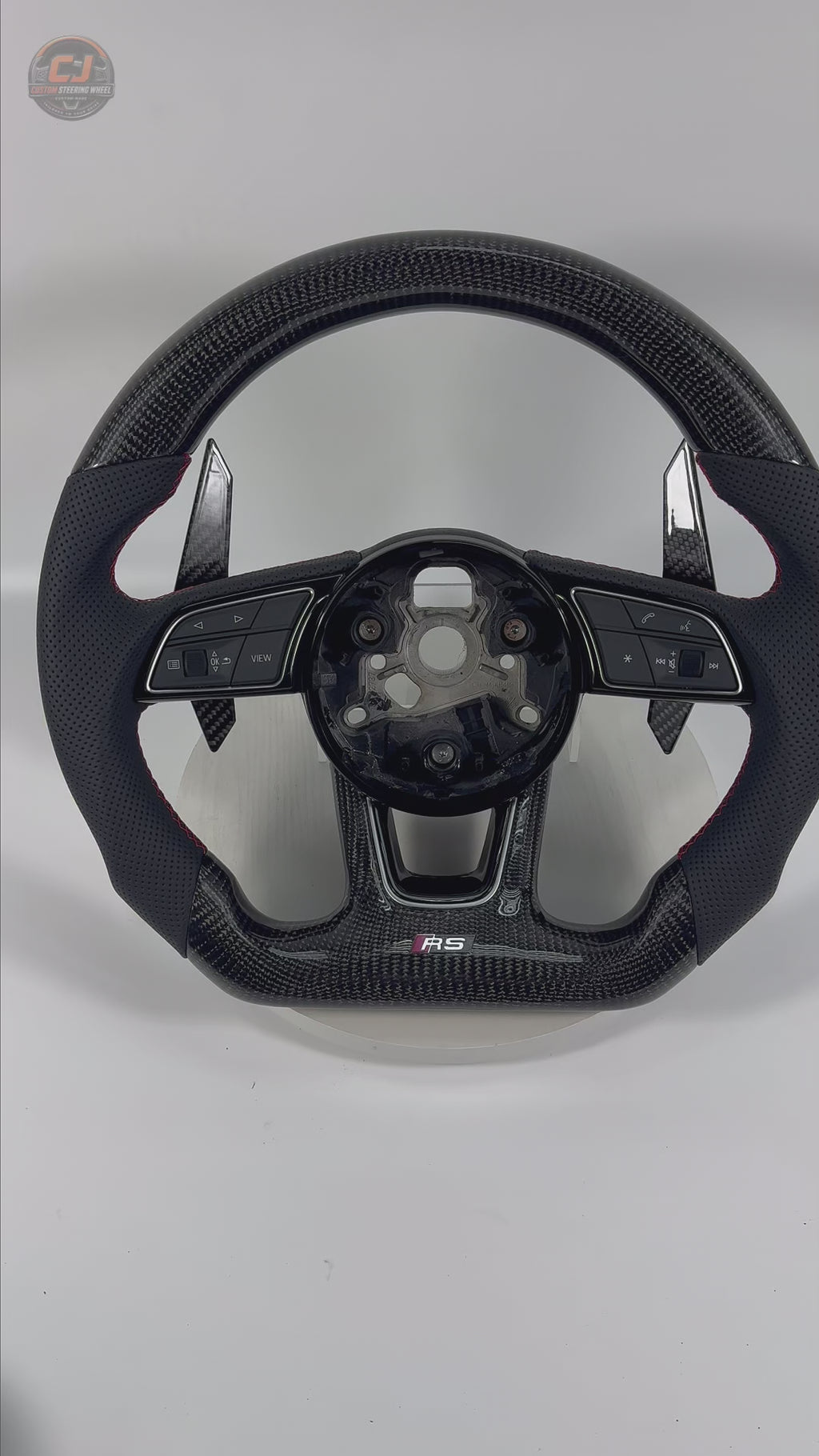 Carbon Fiber Audi Steering Wheel for A1 A3 A4 A5 A6 A7 C6 C7 S3 S4 S5 S7 Q3 Q5 Q7 SQ5 RS RS3 RS5 RS6 B8 B9 8P 8V R8 TT -CJ Mod Garage 61