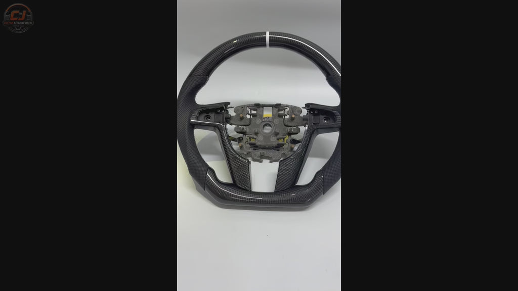 FOR Holden VE/Pontiac G8 Steering Wheel - Black Carbon Fiber & Black Perforated Leather - CJ Mod Garage & Video Showcase