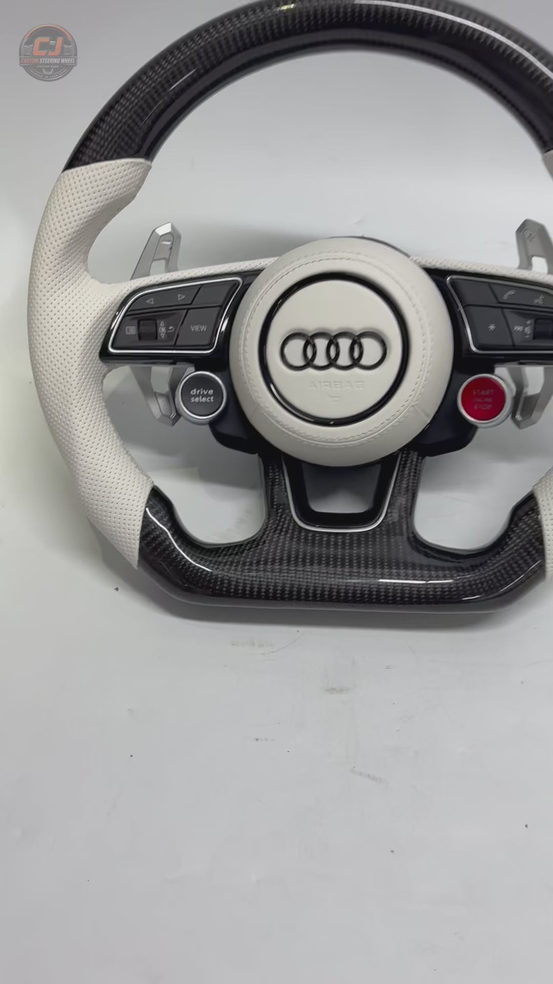Carbon Fiber Audi Steering Wheel for A1 A3 A4 A5 A6 A7 C6 C7 S3 S4 S5 S7 Q3 Q5 Q7 SQ5 RS RS3 RS5 RS6 B8 B9 8P 8V R8 TT -CJ Mod Garage 18