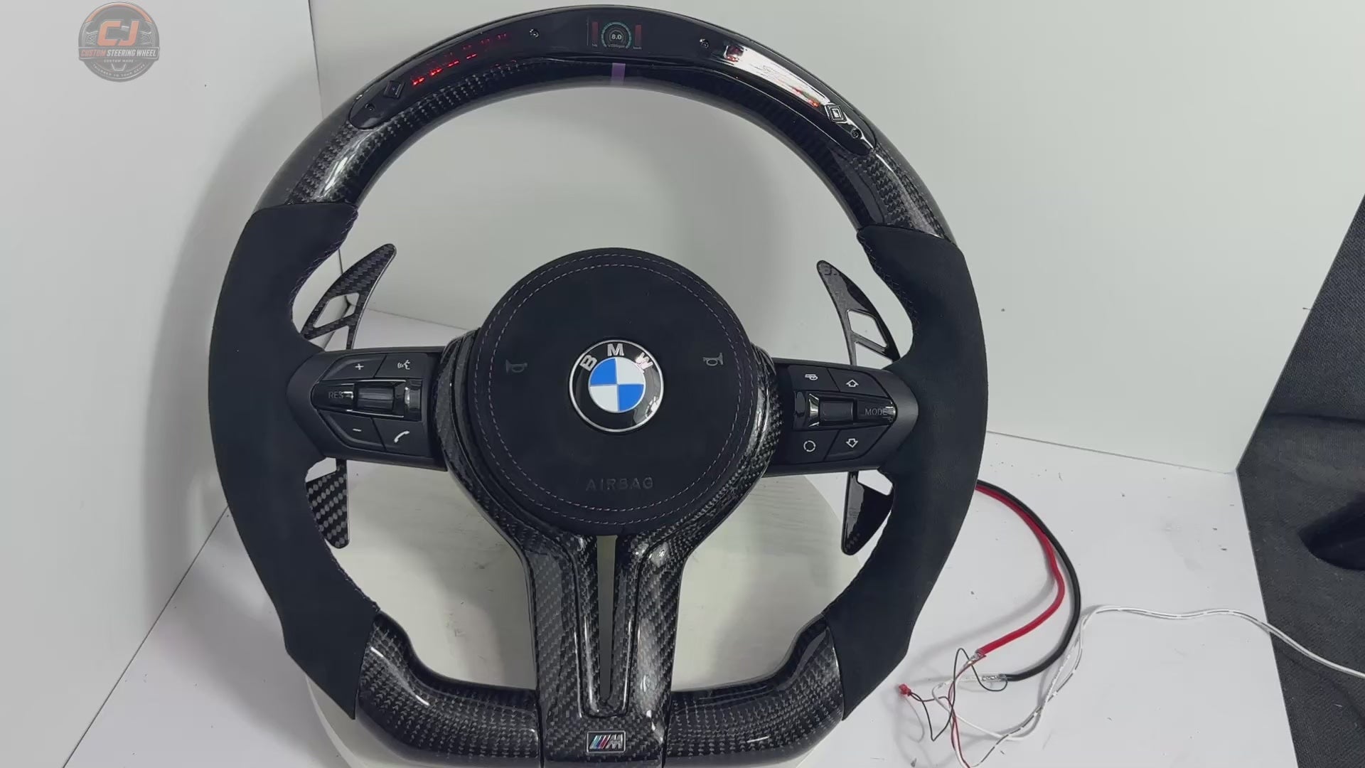 Carbon Fiber Steering Wheel for BMW F10 F11 F15 F18 F20 F23 F25 F30 F32 F35 F40 F80 E84 E87 E90 E92 E93 2005~2019-CJ Mod Garage 8