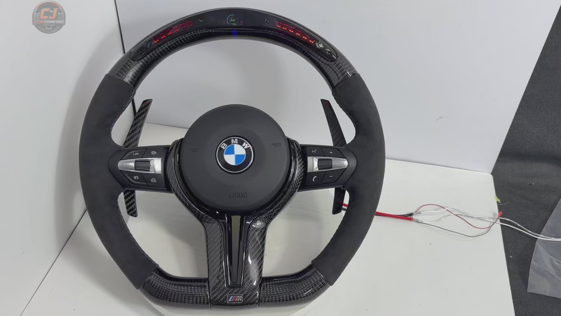Carbon Fiber Steering Wheel for BMW F10 F11 F15 F18 F20 F23 F25 F30 F32 F35 F40 F80 E84 E87 E90 E92 E93 2005~2019-CJ Mod Garage 4
